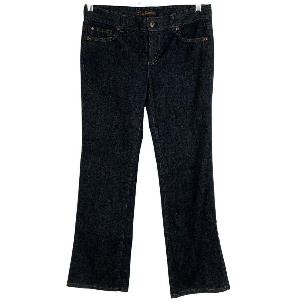 Ann Taylor Modern Fit Lindsay Waist Jeans, 4, dark rinse, 98% cotton, 2% spandex